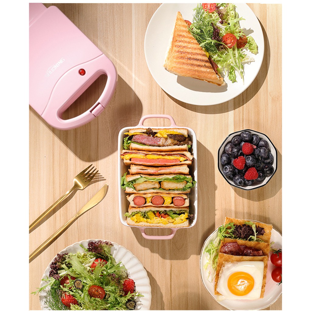 Máy Nướng Bánh Mì Sandwich Mini Chống Dính Tiện Dụng