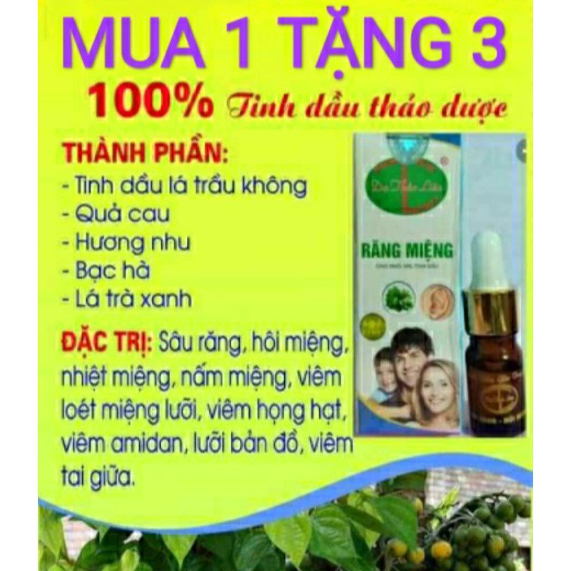 Tinh Dầu Răng Miệng - Dạ Thảo Liên Hỗ Trợ Trị Hôi Miệng, Sâu Răng, Viêm Lợi