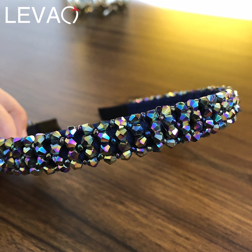 Băng đô cài tóc đính đá nhân tạo thanh lịch cho nữ