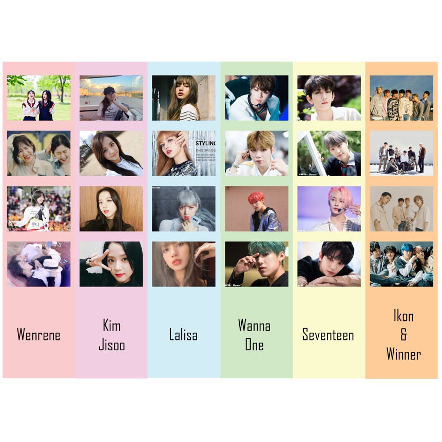 In ảnh theo yêu cầu PhotoStrip ảnh cá nhân, idol Kpop BTS, TWICE, BLACKPINK, EXO, X1... Có ảnh thật