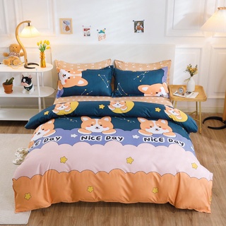 Bộ Ga Gối Cotton Poly Mẫu CÚN NICE DAY ĐỦ KÍCH THƯỚC CHỌN LỰA