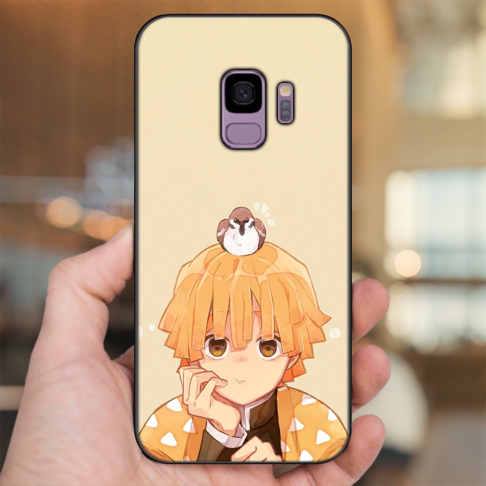 Ốp lưng Samsung S9 viền đen in hình Zenitsu Kimetsu no Yaiba