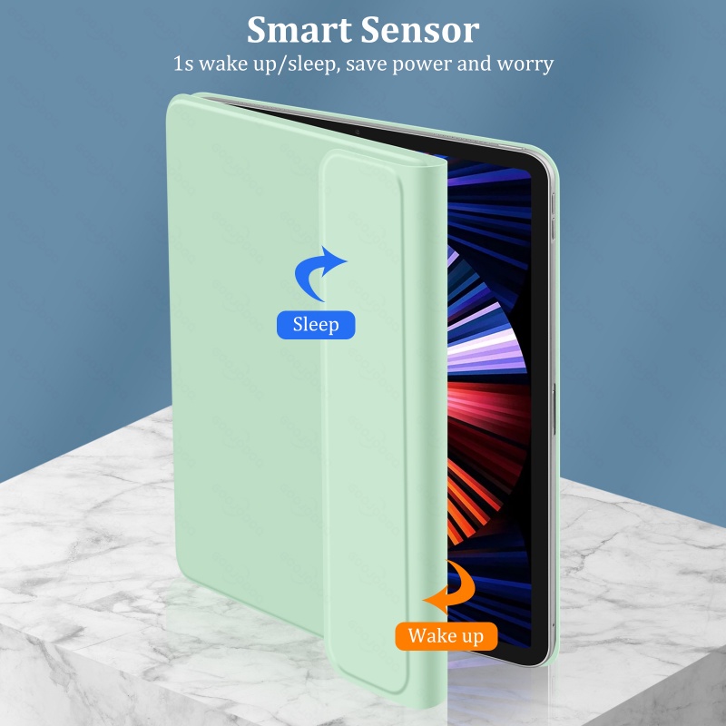 Bao da máy tính bảng Goojodoq tích hợp bàn phím Bluetooth và bàn di chuột