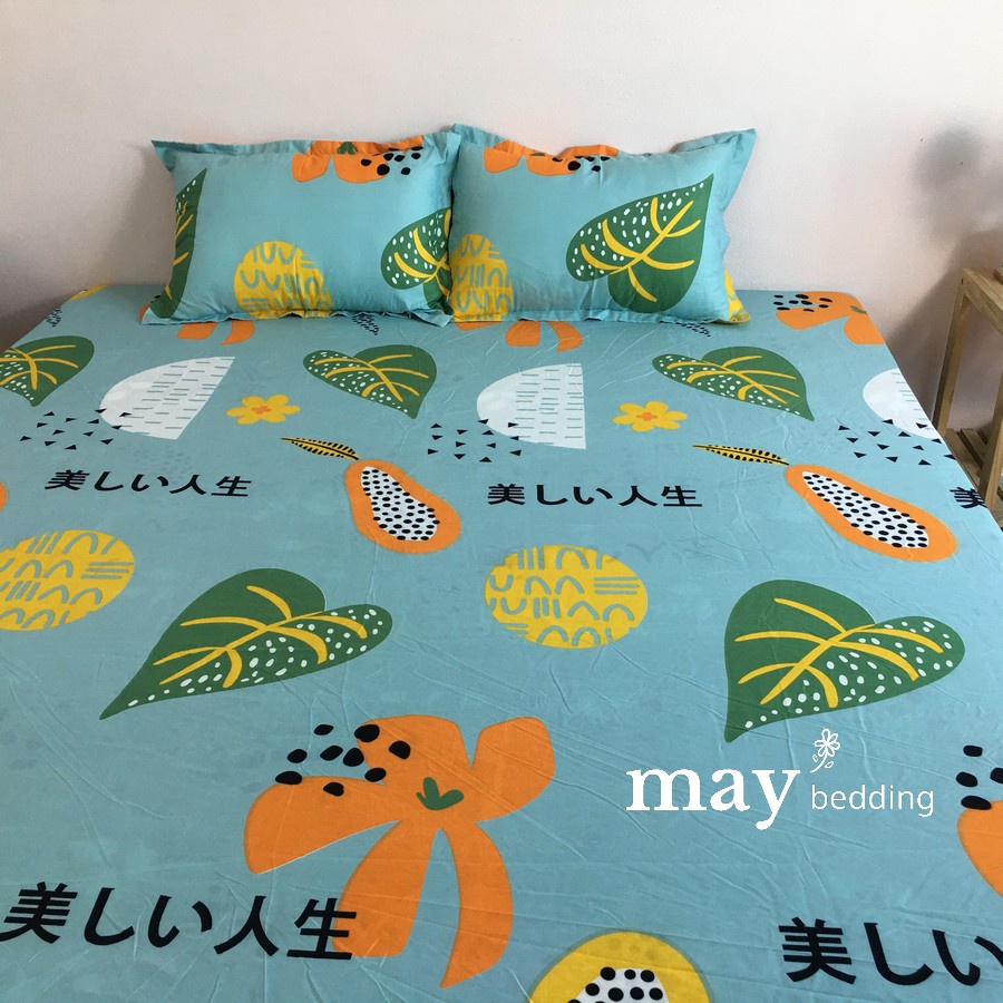 Ga giường Maybedding - Ga trải nệm giường poly cotton chun drap bọc đệm 1m2 1m6 1m8 2m 2m2 chống bụi bẩn, dễ vệ sinh | BigBuy360 - bigbuy360.vn