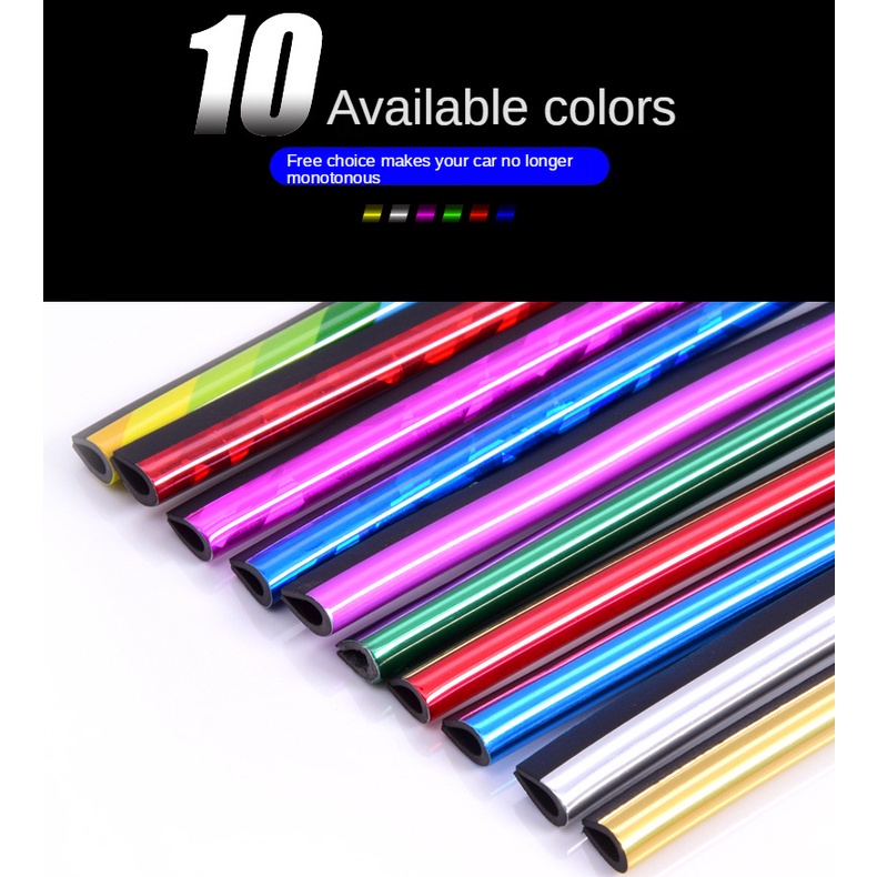 Set 10 Dải Viền Mềm Trang Trí Nội Thất Xe Hơi Thông Dụng