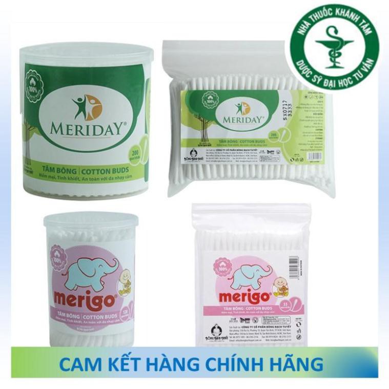 ! ! Tăm bông Meriday - Merigo - Bông Bạch Tuyết