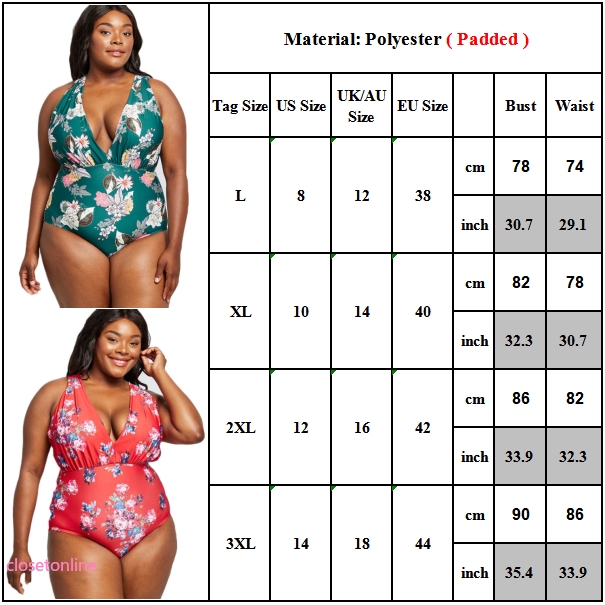 Áo tắm một mảnh cỡ lớn trang trí hoa xinh xắn cho nữ | BigBuy360 - bigbuy360.vn