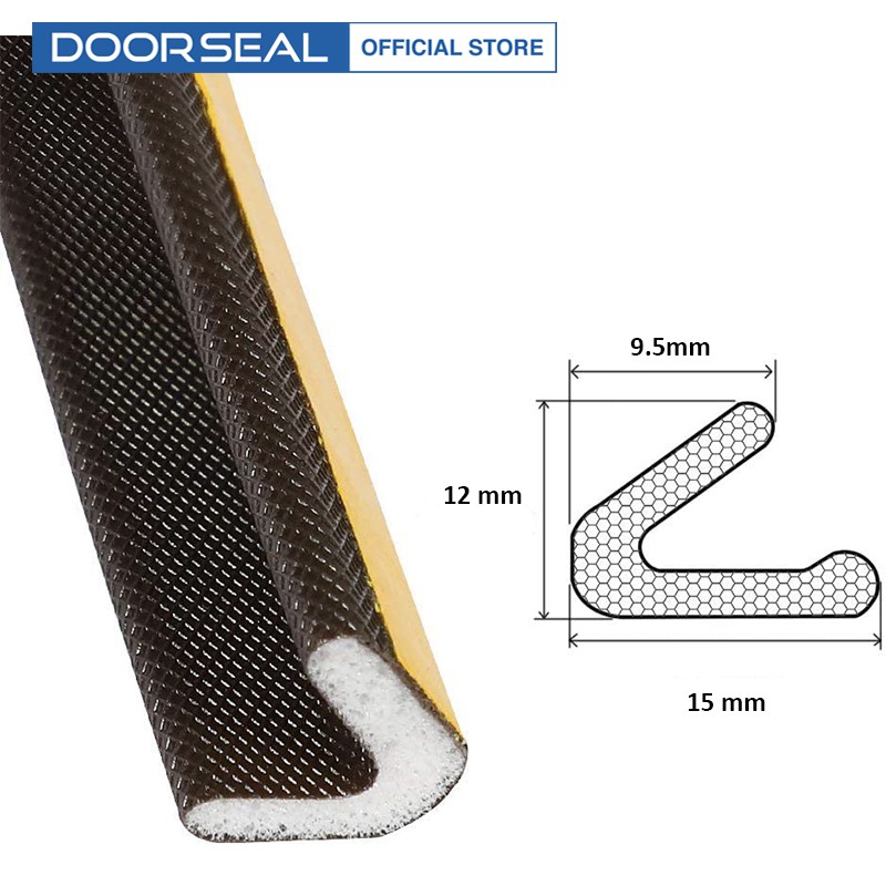 2 Mét Ron Dán Khe Hở Khung Cửa Loại Cải Tến DOORSEAL Cách Âm, Chống Thoát Nhiệt, Bớt Ồn