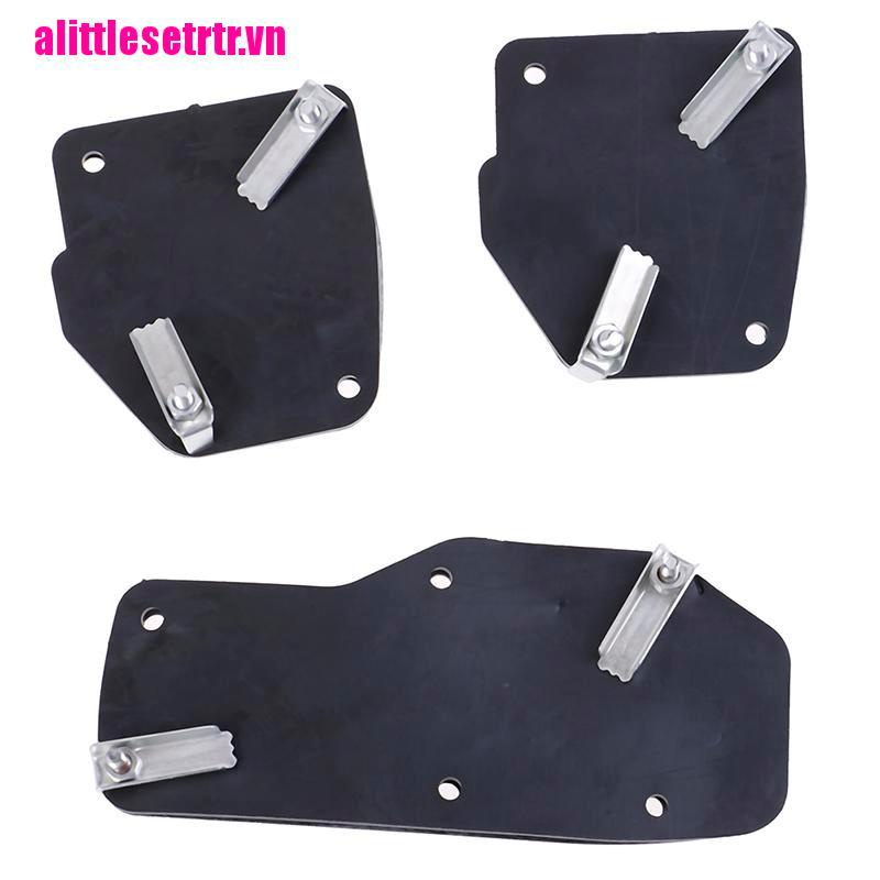 Bộ 3 tấm lót bàn đạp truyền động bằng crom chống trượt cho xe hơi / xe tải