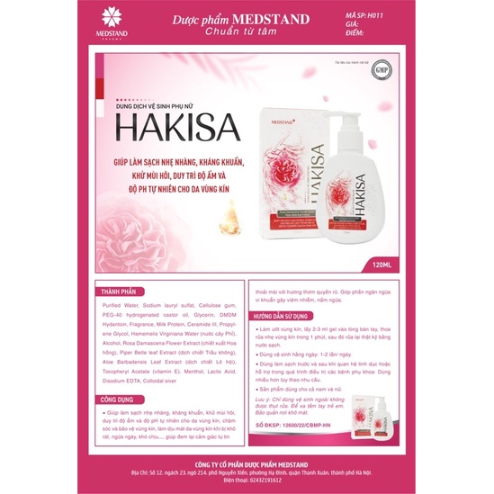 Dung dịch vệ sinh Hakisa 120ml cho Nam và Nữ