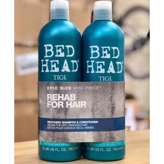 Cặp gội xả Tigi xanh dương cho tóc dầu Bed Head (750ml x 2)