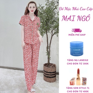 Bộ Ngủ Nữ Tiểu Thư Cộc Tay Mặc Mùa Hè, Thu - Đồ Bộ Lụa/Đũi Pijama Quần Dài Mặc Ở Nhà Nữ, Nhiều Mẫu Dễ Thương MAI NGÔ