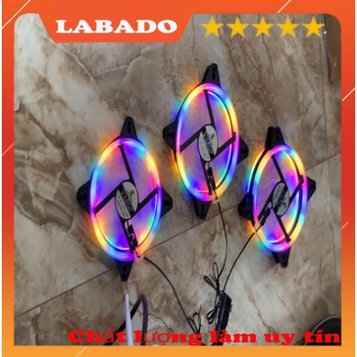 Quạt Tản Nhiệt 32 Bóng, Fan Led, Fan Case RGB, Cắm Trực Tiếp Cổng Molex 4Pin, Không Cần Hub LABADO