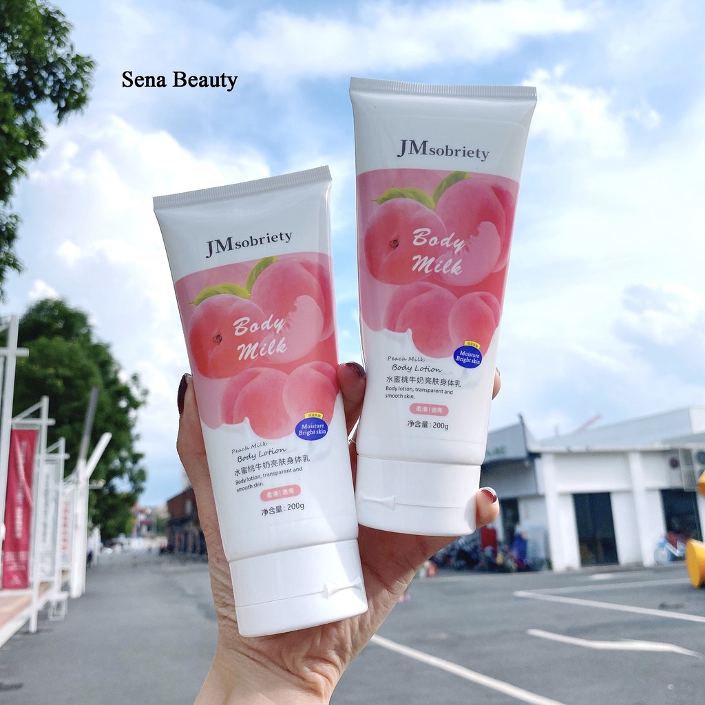 Một tuýp dưỡng thể sáng da hương đào Zeusee 200ML Sena Beauty | BigBuy360 - bigbuy360.vn