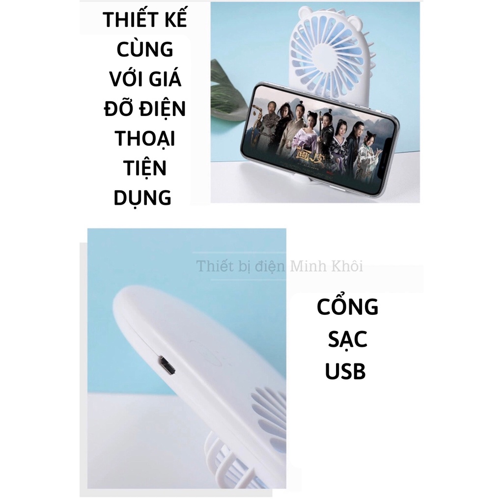 quạt tích điện mini cầm tay sạc điện