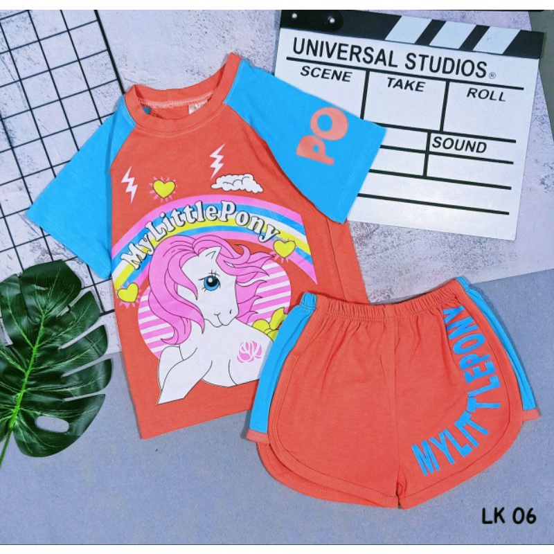 Bộ tay ngắn quần đùi bé gái thun cotton 4 chiều