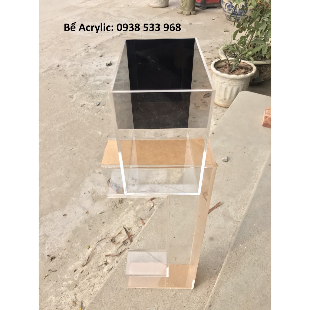 Bể acrylic 15x10x15, Siêu trong, siêu nhẹ hồ mika phù hợp cho nuôi cá, cây thủy sinh.Dùng kèm theo đèn, bơm, lọc