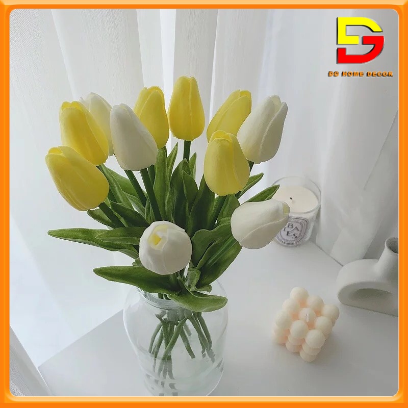 Bình Hoa Tulip Để Bàn Siêu Xinh Trang Trí Nhà Cửa, Làm Quà Tặng Độc Đáo Mã DG-46