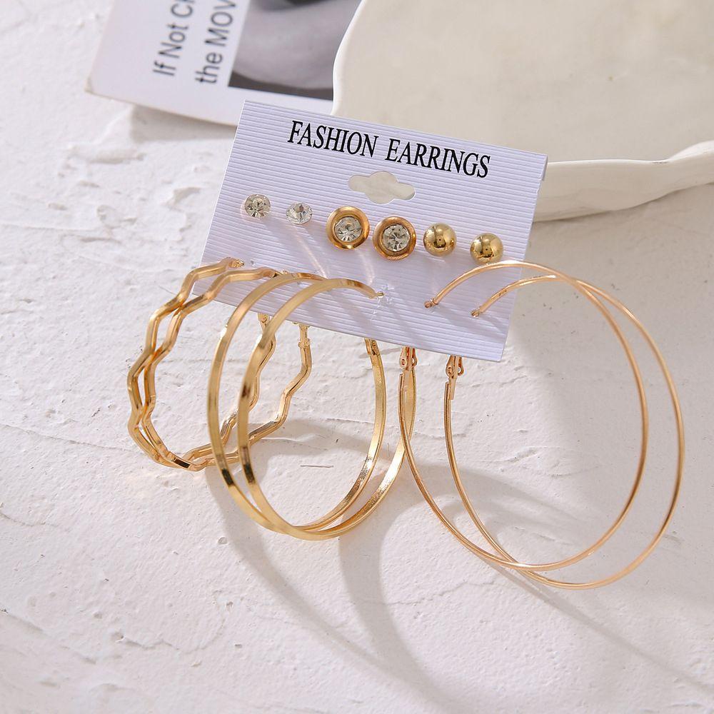 Bộ Khuyên Tai Vòng Tròn Phong Cách Bohemian Thanh Lịch Cho Nữ|Khuyên Tai Phong Cách Hàn Quốc