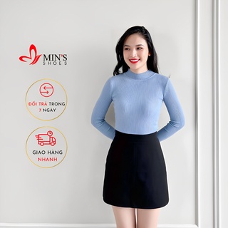 Min's Shoes - Áo Len Nữ Quốc Dân Len Tăm Hàn Mềm Áo 433 Len dài