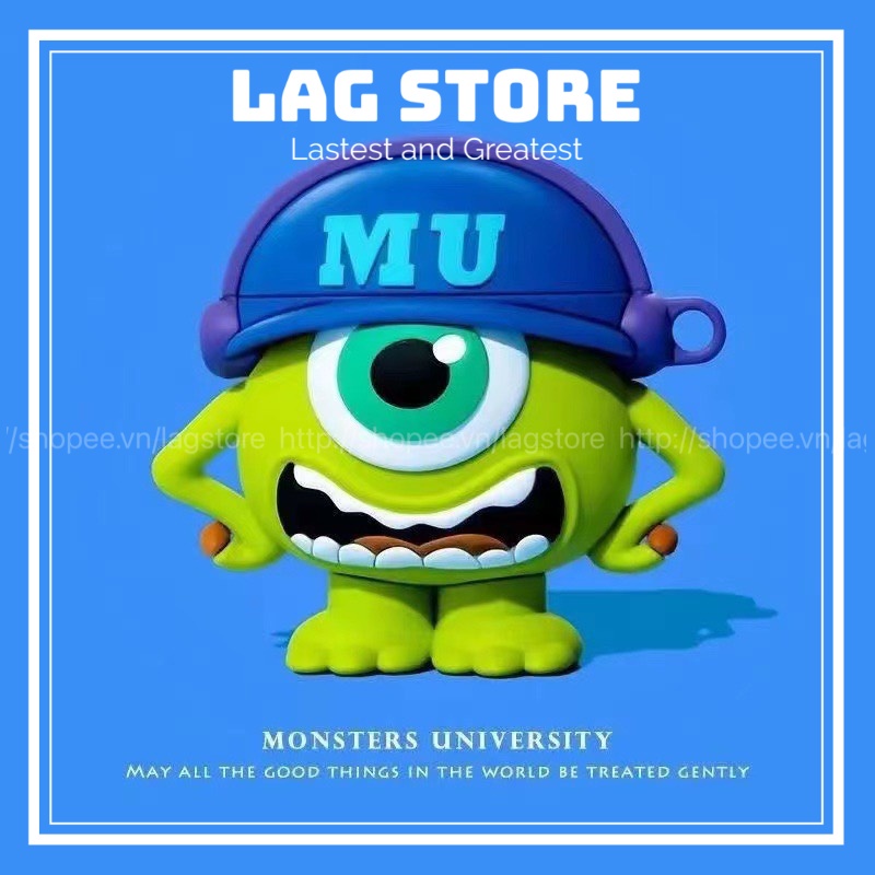Case Airpods 2, Pro, 3 Ốp Tai Nghe Bluetooth Không Dây Monster, Vỏ Bao Silicon Dẻo Kèm Phụ Kiện - LAG Store
