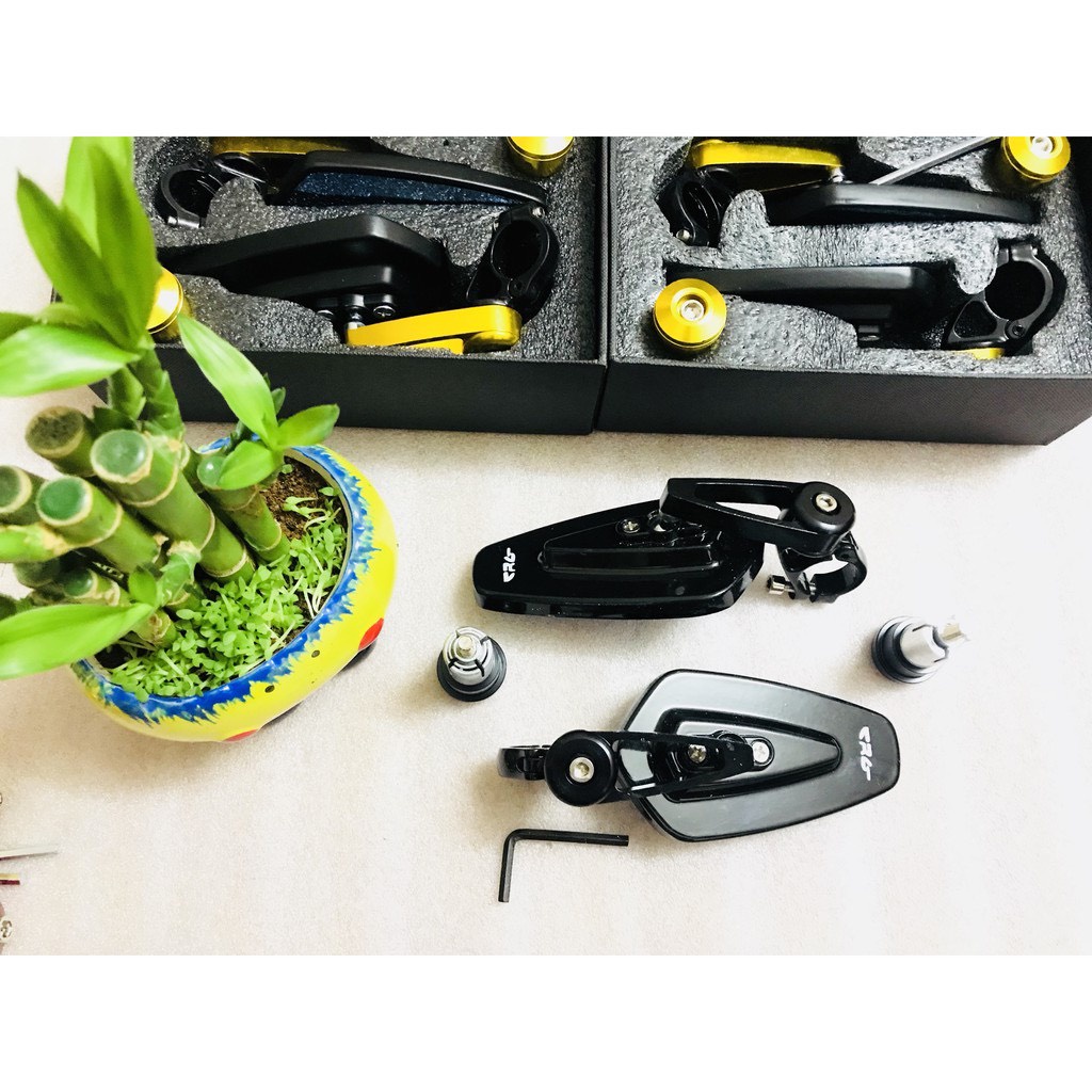 Gương Gù Crg , Rizoma lắp tay lái Kính xanh chống chói Hàng Đẹp Full BoX Tặng Lục Giác