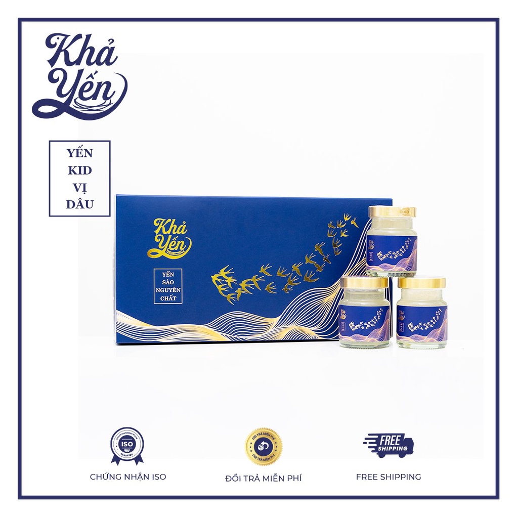 Yến chưng sẵn kid vị dâu Khả Yến phục hồi sức khỏe 10 hũ 70ml