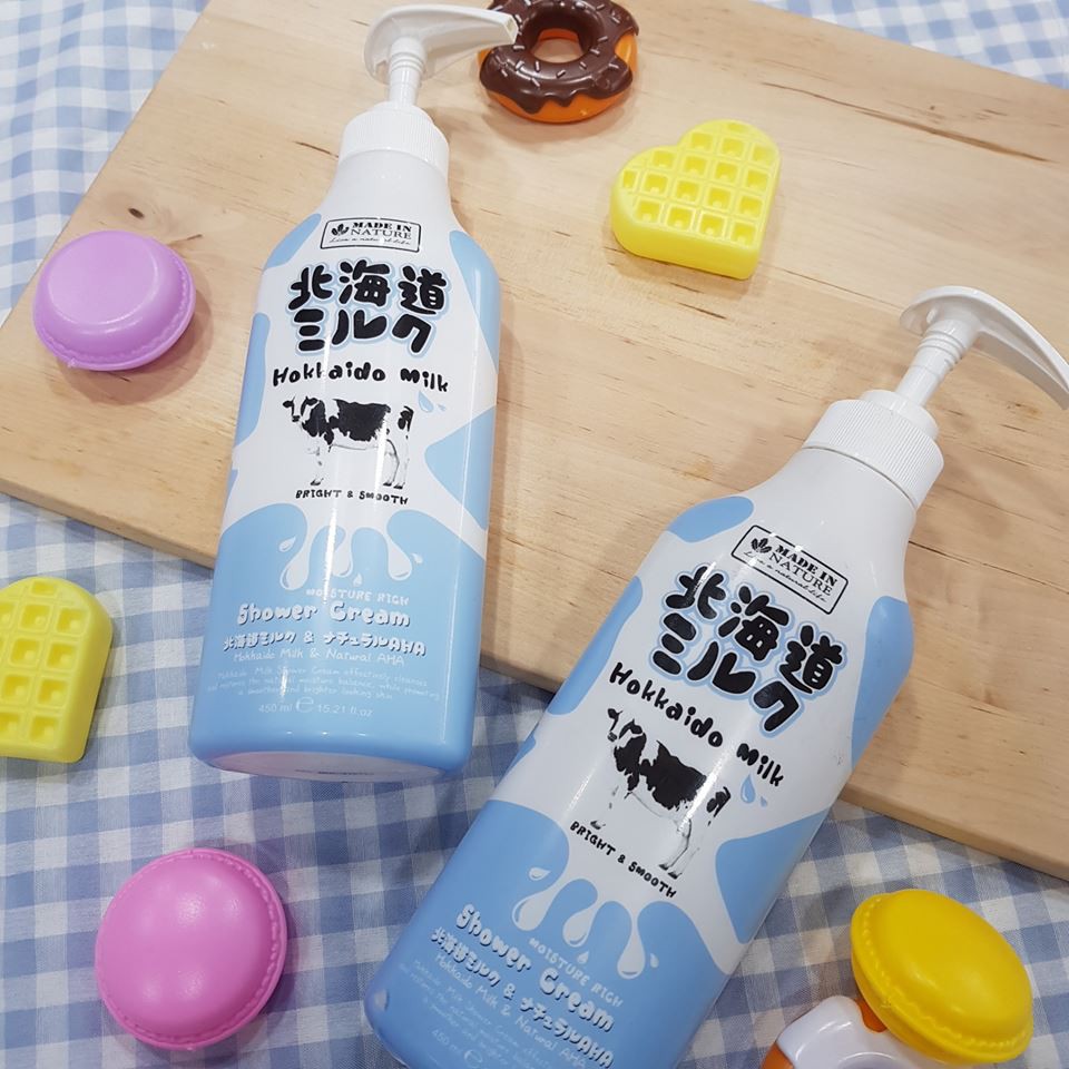 [Shower] Sữa tắm dưỡng ẩm &amp; mịn da Beauty Buffet Made in Nature Hokkaido Milk 450ml