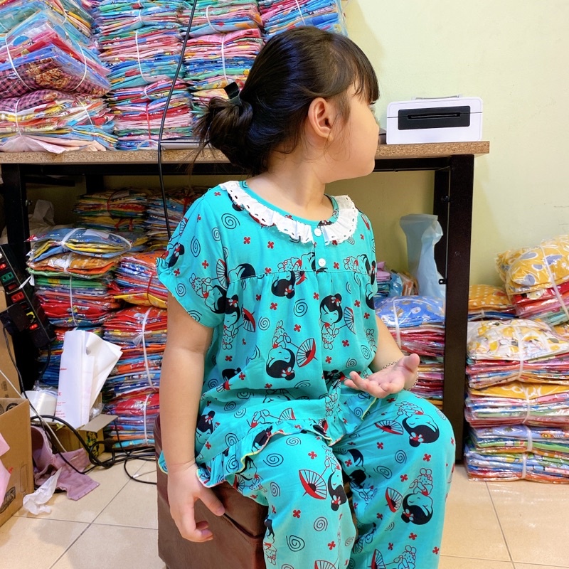 Đồ tole bé gái, đồ tone bé gái tay ngắn quần dài 10-28kg chất liệu lanh cao cấp, thấm hút mồ hôi - Pigbabystore