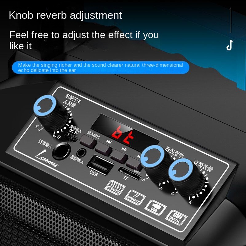 Loa Bluetooth Không Dây Siêu Trầm Kích Thước 6.5 Inch Hỗ Trợ Thẻ Nhớ TF/Us Hát Karaoke