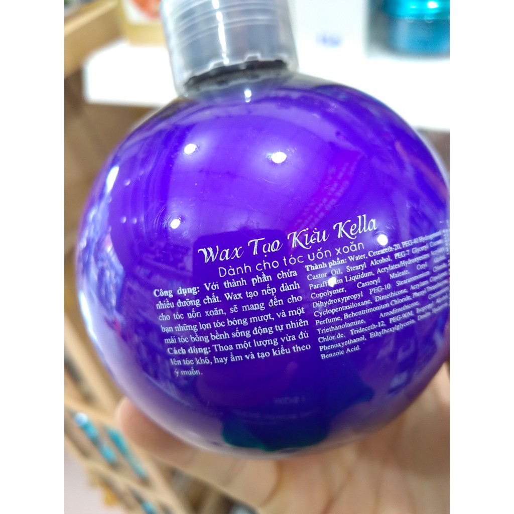 ( Hàng chính hãng ) Wax Kella tạo kiểu tóc dành cho tóc Xoăn 250ml