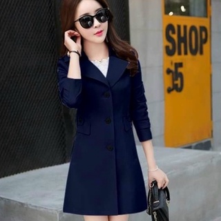 Áo khoác dài cổ vest dài dáng xoè cao cấp form đẹp hàng nhập