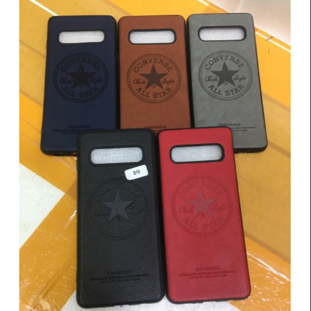 Ốp lưng silicon dẻo giả da tpu Converse Galaxy S10 siêu đẹp