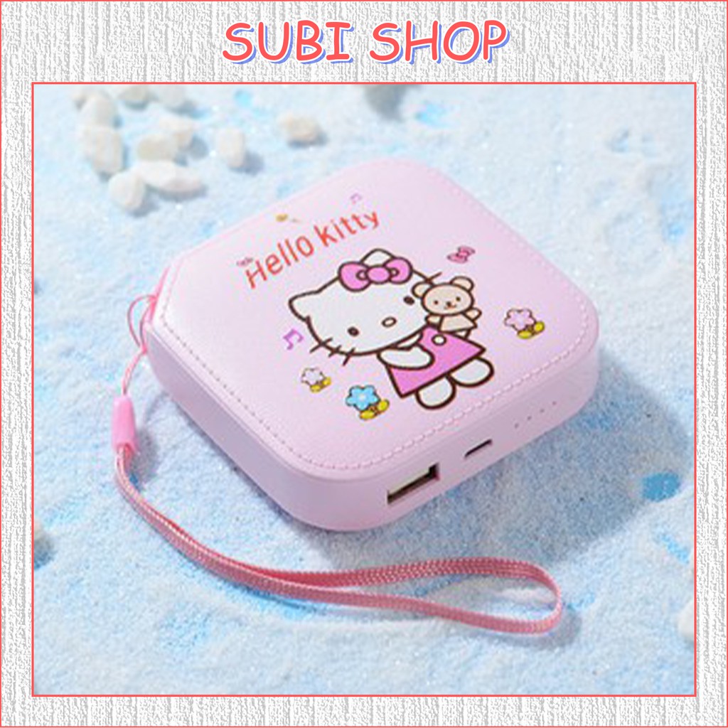 Sạc Dự Phòng Siêu Cute - Doremon - Hello Kitty (Có Kèm Dây Đeo)