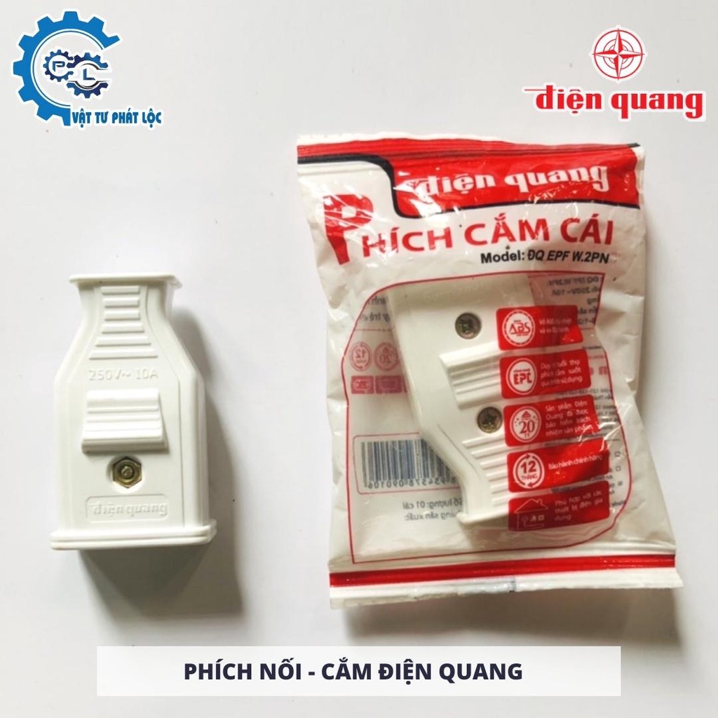 Phích cắm điện, phích nối âm - Điện Quang