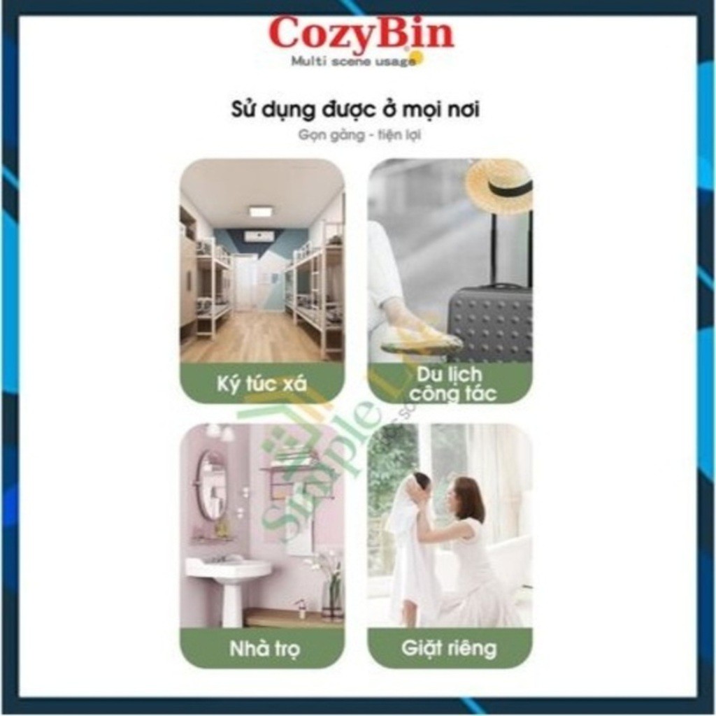 Máy giặt mini Yangzi tự động sấy khô gấp gọn cao cấp giặt giày và đồ lót em bé tiện lợi.