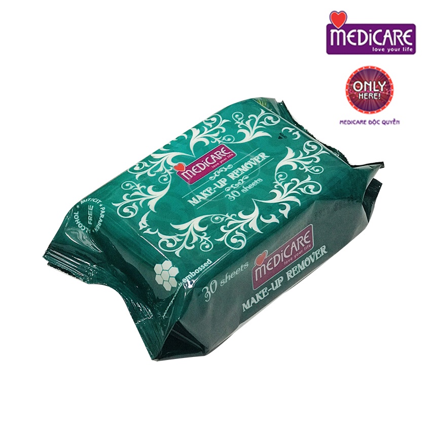 0109425 Khăn ướt tẩy trang MEDiCARE 30 tờ