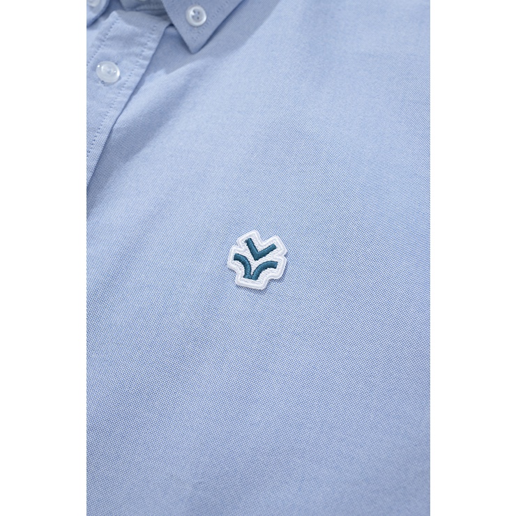 OWL BRAND® LOGO OXFORD SHIRT - Áo sơ mi hình thêu đơn giản / Babyblue