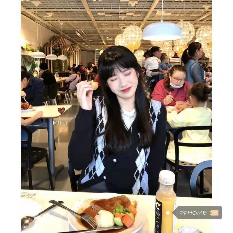 COZOK Áo cardigan dệt kim tay dài dáng rộng thời trang dễ phối đồ