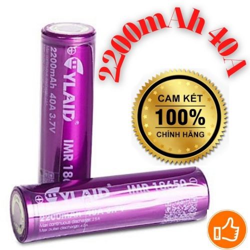 Pin sạc Cylaid 18650 Tím chính hãng