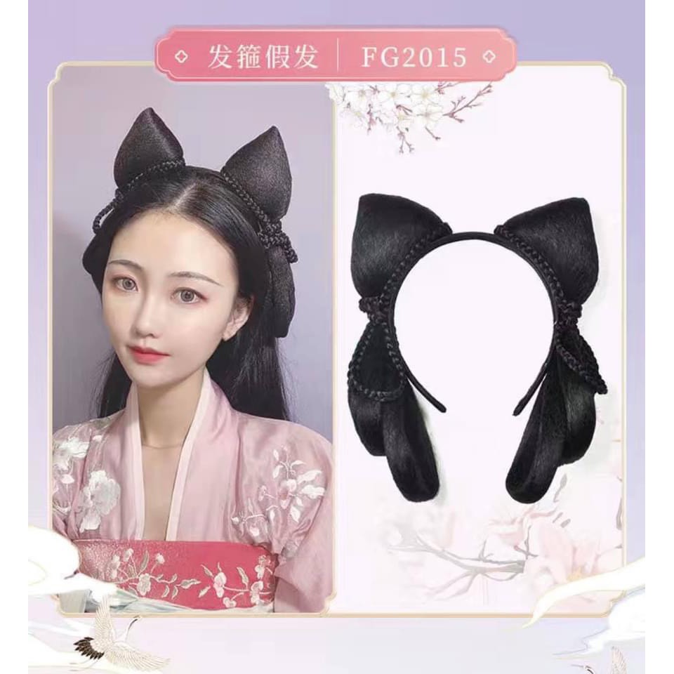 Bờm tóc búi tết sẵn