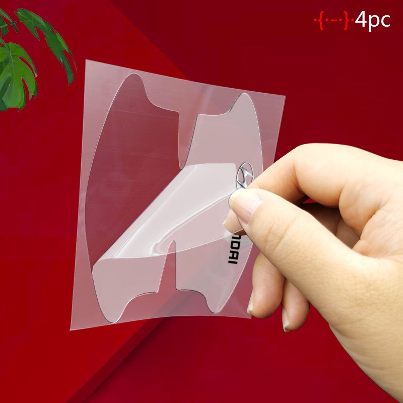 Set 8 miếng dán bằng TPU bảo vệ tay nắm cửa dành cho xe hơi Hyundai I10 Kona Getz Accent Elantra Sonata Tucson