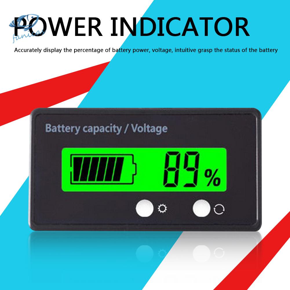 Vôn kế đo dung lượng pin Lithium có màn hình LCD màu xanh lá