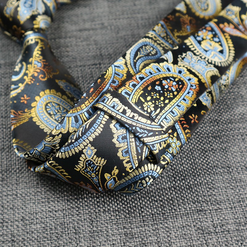 Cà Vạt Nam Bản Rộng 7CM Họa Tiết Hoa Văn