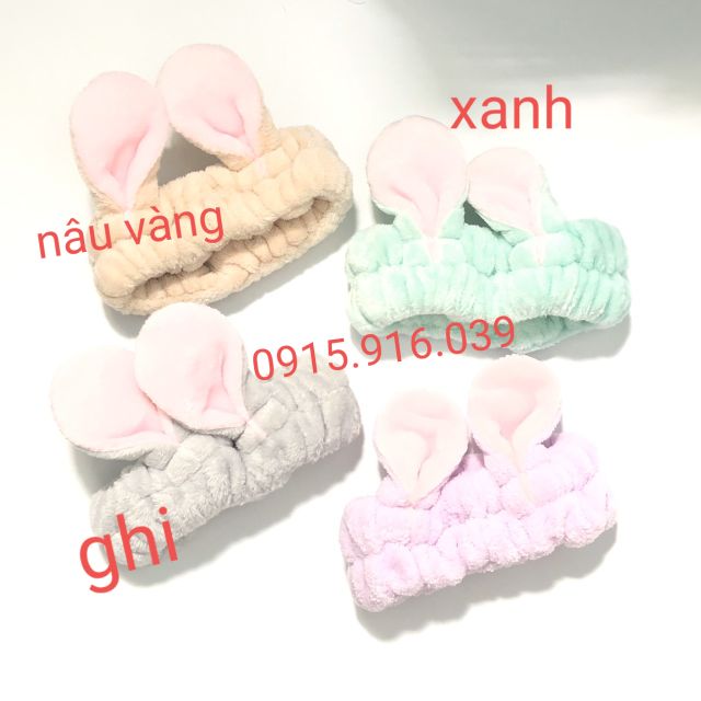 Băng Đô Thỏ Siêu Xinh, Băng đô rửa mặt, trang điểm hình tai thỏ dễ thương