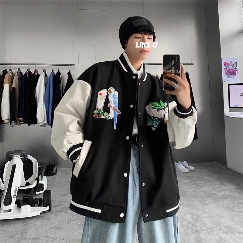 ✙ÁO BOMBER KAKI THÊU W-O FORM UNISEX NAM NỮ (kèm hình chụp thật)