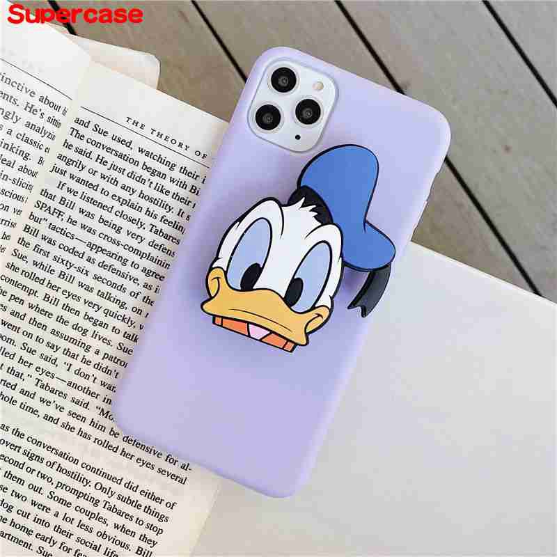 Ốp điện thoại giá đỡ hình Mickey Minnie 3D cho Samsung Galaxy Note 10 Plus A9 Pro 2016 J7 J2 Prime A9 A7 2018