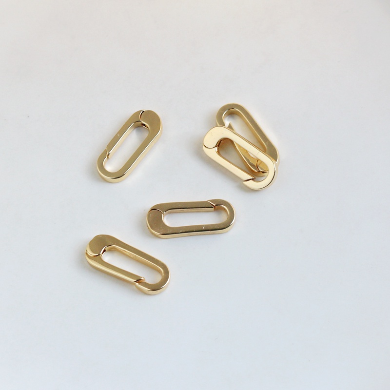 Khóa Kẹp Móc Càng Cua Hình Chữ Nhật Màu Vàng Đồng 14K Dùng Làm Trang Sức DIY