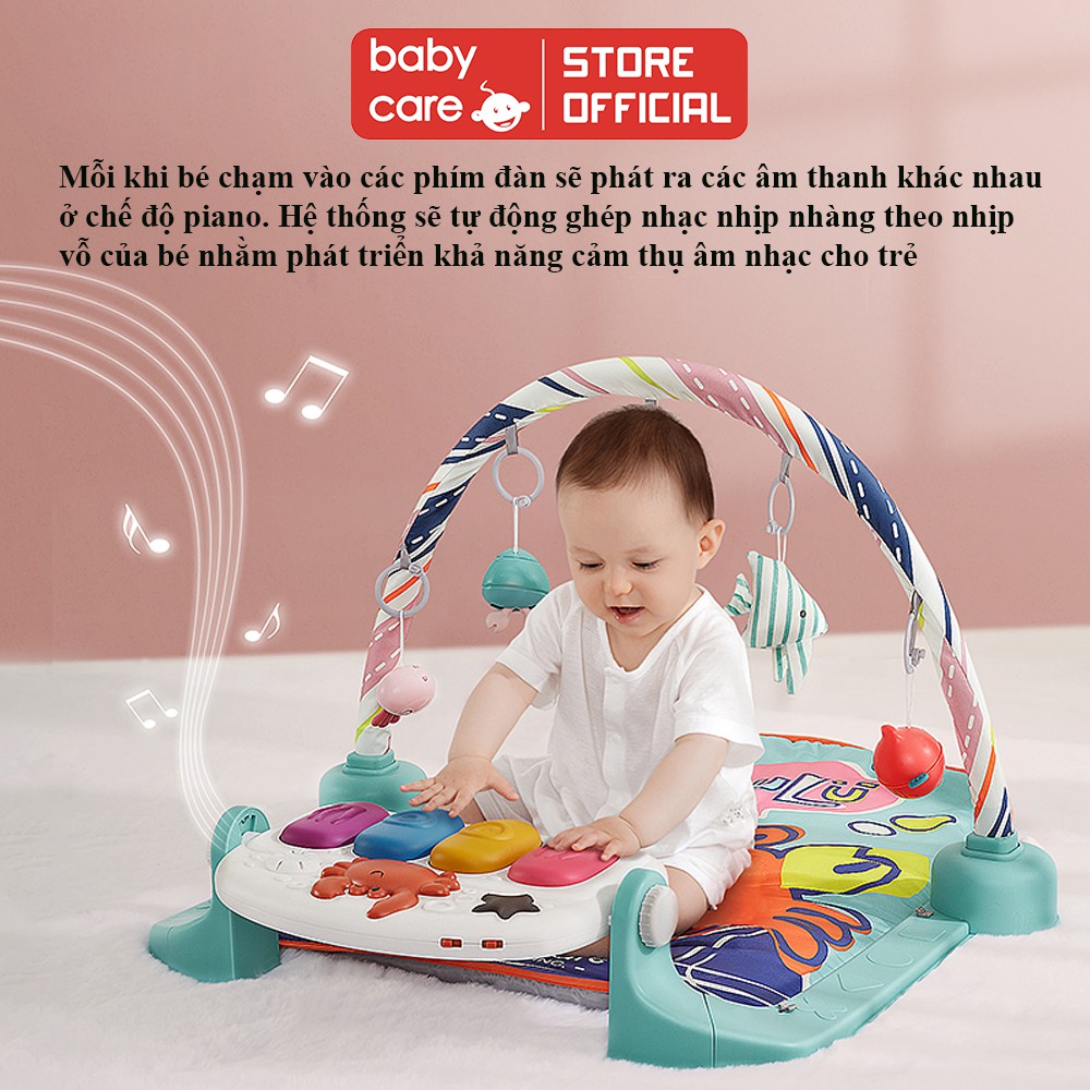 Thảm nhạc piano cho bé nằm chơi BC BABYCARE kết hợp nhiều chức năng vui chơi cùng bé - BC7315