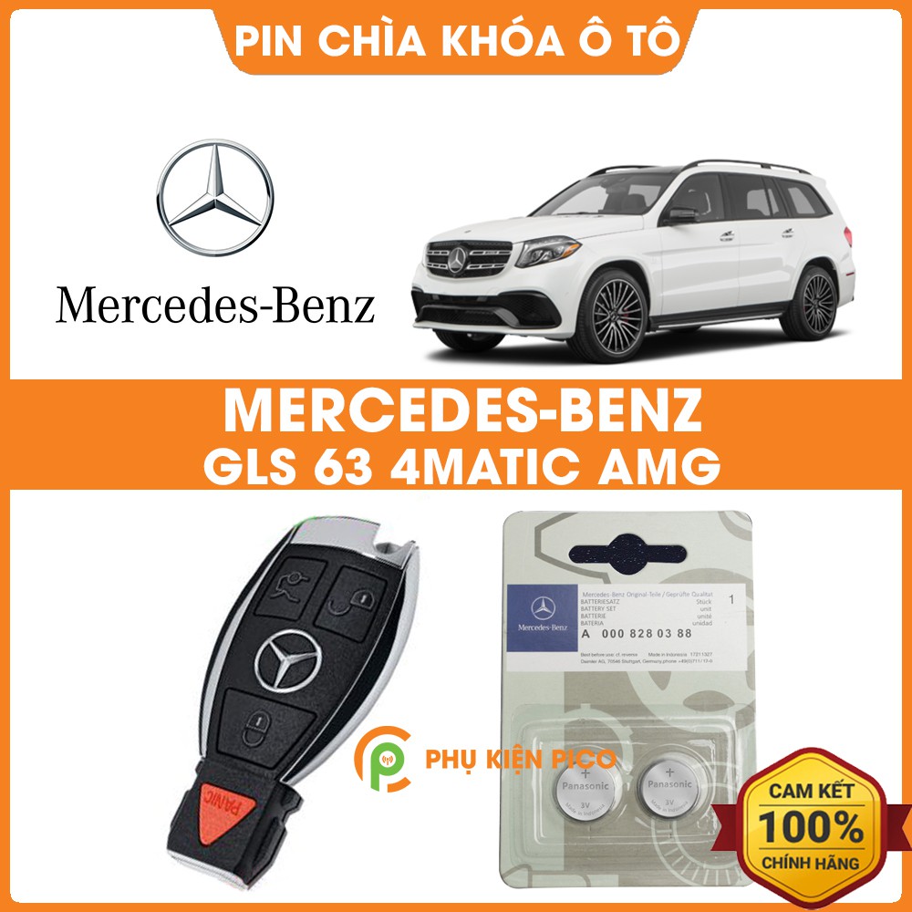 Pin chìa khóa ô tô Mercedes GLS 63 4MATIC AMG chính hãng Mercedes sản xuất tại Indonesia 3V Panasonic